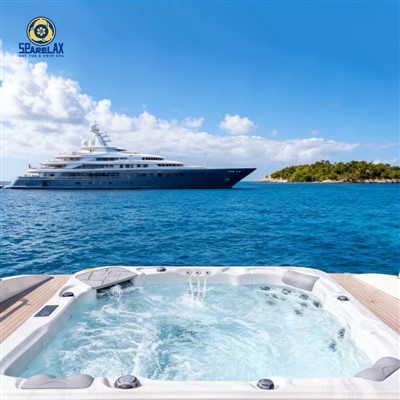 モダンな自立型屋外浴槽